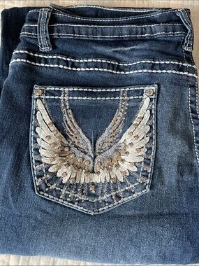 Sky Women's Dark Blue High-Rise Jeans with Contrast Stitching